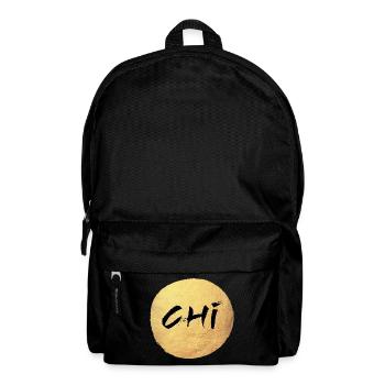 Yoga Kreis Gold Chi Namaste om Shanti deluxe Yogi - Rucksack - Schwarz - Vorne