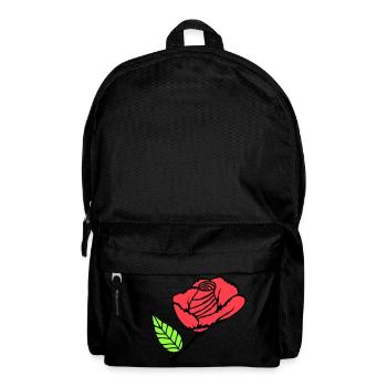 Jolie belle fleur de rose feuille roses romantique - Sac à dos - noir - Devant