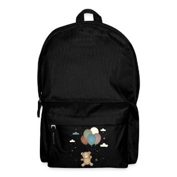 Ours volant avec des ballons dans un style mignon - Sac à dos - noir - Devant