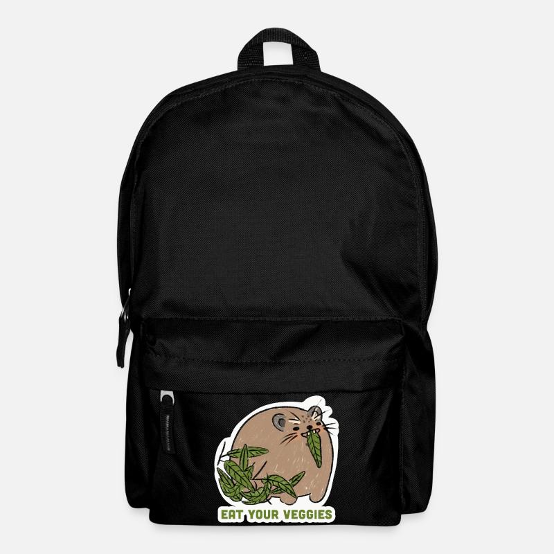 Mangez vos légumes – Motif d’animal amusant - Sac à dos - noir