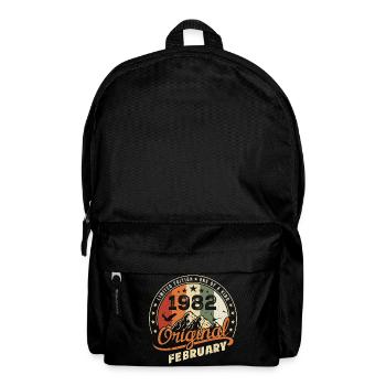 Born February 1982 Retro February 1982 Birthday - Backpack - black - Front
