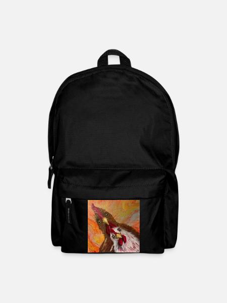 Rooster and chicken - Backpack - black