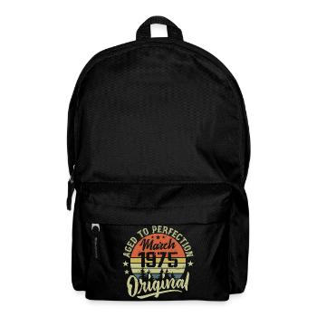 Rétro Mars 1975 Cadeau Mars 1975 Né en Mars 1975 - Sac à dos - noir - Devant