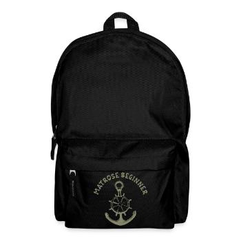 Moin Schiffanker Anker Nordsee Spruch Geschenk See - Rucksack - Schwarz - Vorne