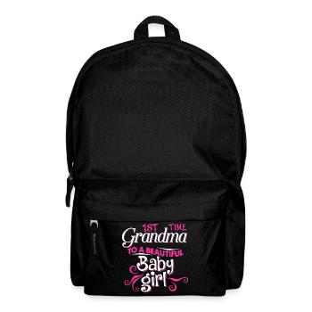 First Time Grandma To Beautiful Baby Girl - Backpack - black - Front