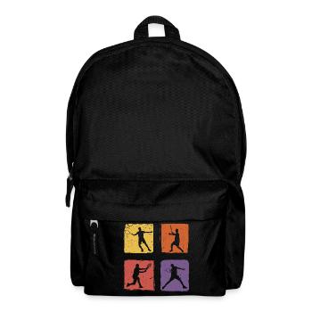Tennis Vintage Rétro Joueur de Tennis Sport Hobby - Sac à dos - noir - Devant