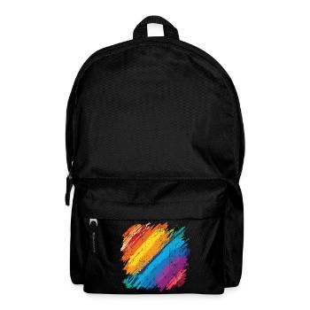 Vibrant Rainbow Brush Stroke Artwork - Sac à dos - noir - Devant