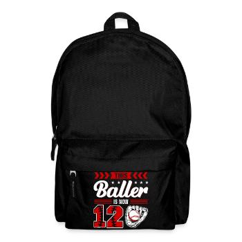 Jungen 12. Geburtstag - Baselball - Rucksack - Schwarz - Vorne