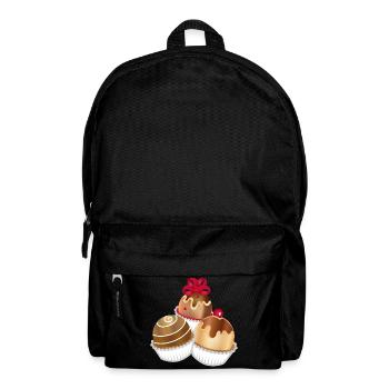 Three fine chocolates as a motif for real connoisseurs - Backpack - black - Front