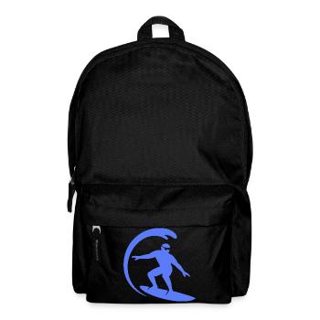 Surfer Surfing Surfboard Silhouette Summer - Backpack - black - Front