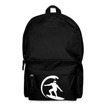 Surfer Surfing Surfboard Silhouette Summer - Backpack - black - Front