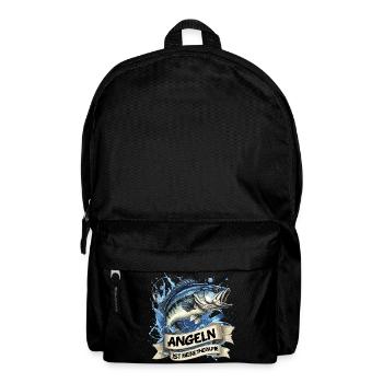 Angeln ist meine Therapie Therapy Geschenk Fischer - Rucksack - Schwarz - Vorne