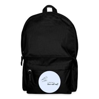 Früher Vogel Motiv auf Hellblau - Rucksack - Schwarz - Vorne