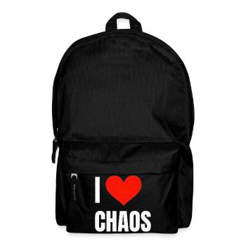 I ❤️ Chaos - Rucksack - Schwarz - Vorne
