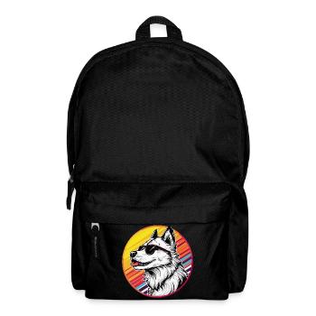 Husky décontracté avec lunettes de soleil - Sac à dos - noir - Devant