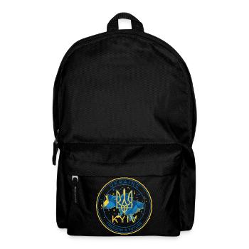 Ukrainian Emblem with Flag Map - Backpack - black - Front