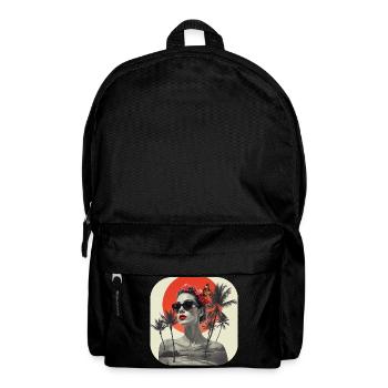 Collage de t-shirts rétro - Sac à dos - noir - Devant