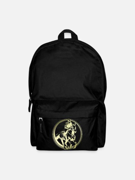 Silhouette de cheval d’équitation - Sac à dos - noir