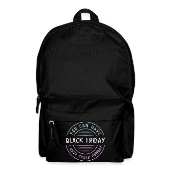 Kaufrausch Cyber Monday - Rucksack - Schwarz - Vorne
