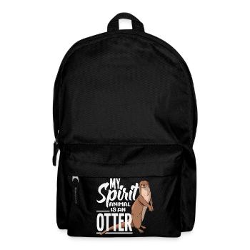 Seeotter Cartoon Geist Tier - Rucksack - Schwarz - Vorne