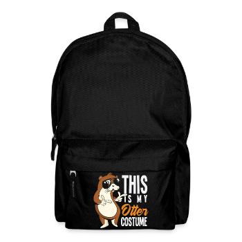 Costume de loutre drôle loutre de mer dessin animé - Sac à dos - noir - Devant