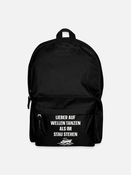 Lieber auf Wellen tanzen als im Stau stehen - Rucksack - Schwarz