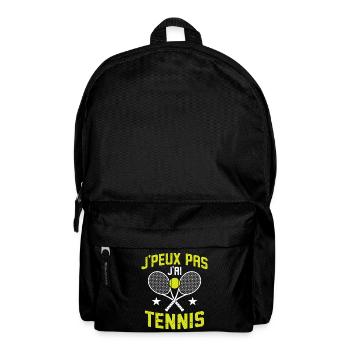 J'Peux pas j'ai Tennis Cadeau Tennis Homme Femme - Sac à dos - noir - Devant
