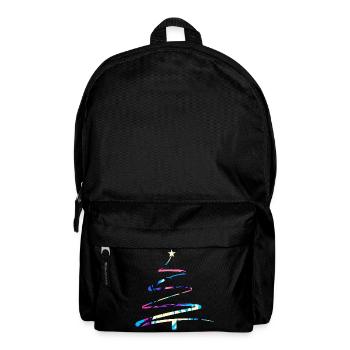 Christmas Tree One-Line Design – Modern & Colorful - Backpack - black - Front