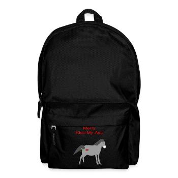 Freches Weihnachtsgrauer Esel küsst meinen Arsch Grafik - Rucksack - Schwarz - Vorne