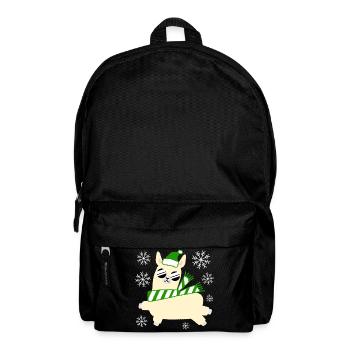 Llama – Weihnachten - Rucksack - Schwarz - Vorne