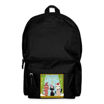 Katzen Weihnachtszauber - Rucksack - Schwarz - Vorne