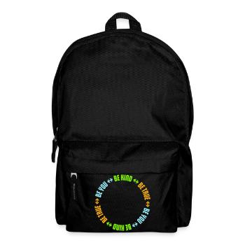 Be Kind Be True Be You Inspirierend Selbstliebe - Rucksack - Schwarz - Vorne
