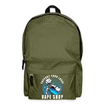 Vape Vaper E Cigarette Saying Vaping Gift - Backpack - olive green - Front