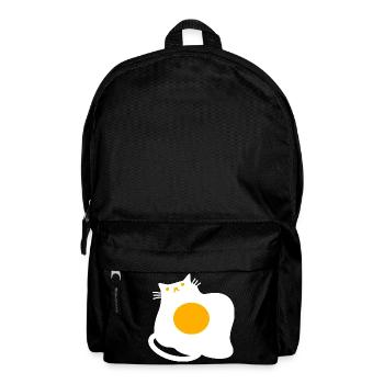 Funny Cat as Fried Egg Cooking Chef - Backpack - black - Front