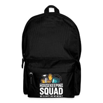 Lustiges Putzen Design - Rucksack - Schwarz - Vorne