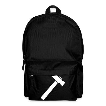 Hammer Tool Craft Icon Vector - Backpack - black - Front