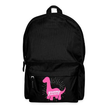 Grannysaurus Lustige rosa Dinosaurier-Großmutter - Rucksack - Schwarz - Vorne