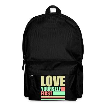 Love Yourself First Self-Love Self-Care - Backpack - black - Front