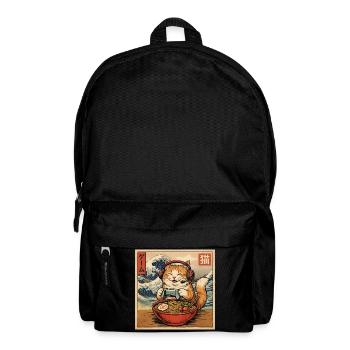 Japanische Ramen Cat Gaming Otaku Nudelschale - Rucksack - Schwarz - Vorne