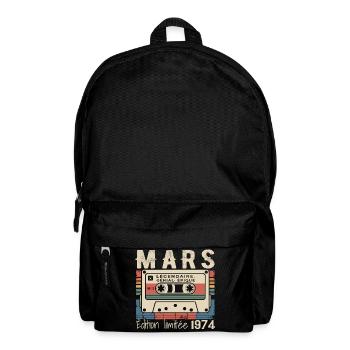 Geburtstag 1974 März 1974 geboren im März 1974 - Rucksack - Schwarz - Vorne