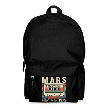 Geburtstag 1975 März 1975 geboren im März 1975 - Rucksack - Schwarz - Vorne