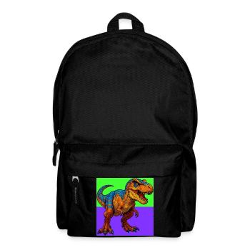 Dinosaurier - Rucksack - Schwarz - Vorne