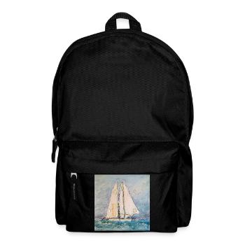 Sailboat at sea - Backpack - black - Front