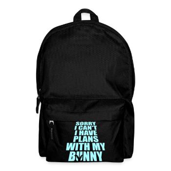 Sorry I Can't I Have Plans With My Bunny Hase Logo - Rucksack - Schwarz - Vorne