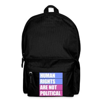Human Rights Are Not Political Menschenrechte Logo - Backpack - black - Front
