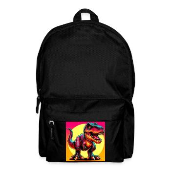 Dinosaurier - Rucksack - Schwarz - Vorne