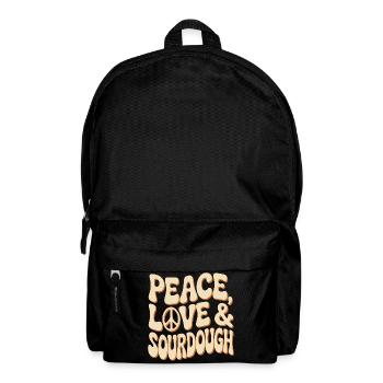 Peace Love Sourdough Tee - Backpack - black - Front
