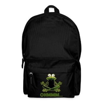 Frosch in Meditation: Ohmm Zen - Rucksack - Schwarz - Vorne