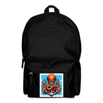 Octopus embraces an Anchor - Backpack - black - Front