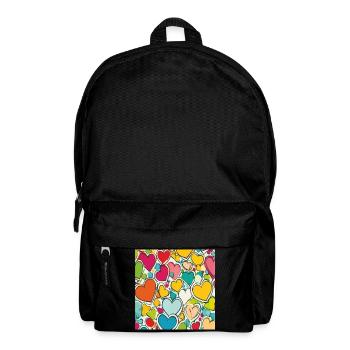 Herz als Aquarell - Rucksack - Schwarz - Vorne